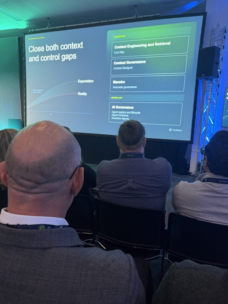 The enterprise AI stack: data sources, context, control and AI agents.